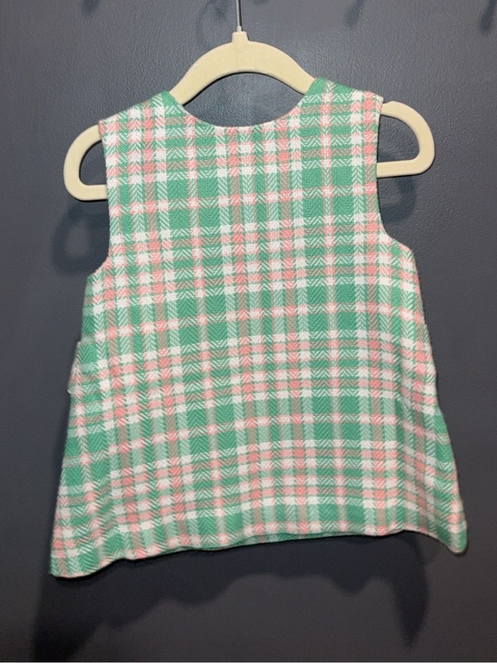 The Beaufort Bonnet Company Pink & Green Plaid Dress Janie Jumper 18M Girl
